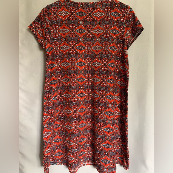 Orange-Patterned Summer Dress - Picture 3 of 5
